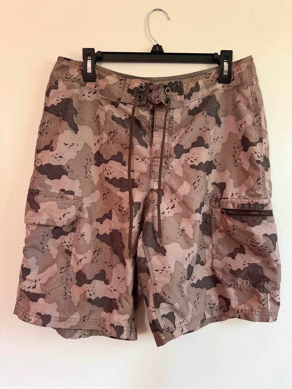 Simms Men's Camo Swim Trunks - Brown Gray Tan
